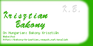 krisztian bakony business card